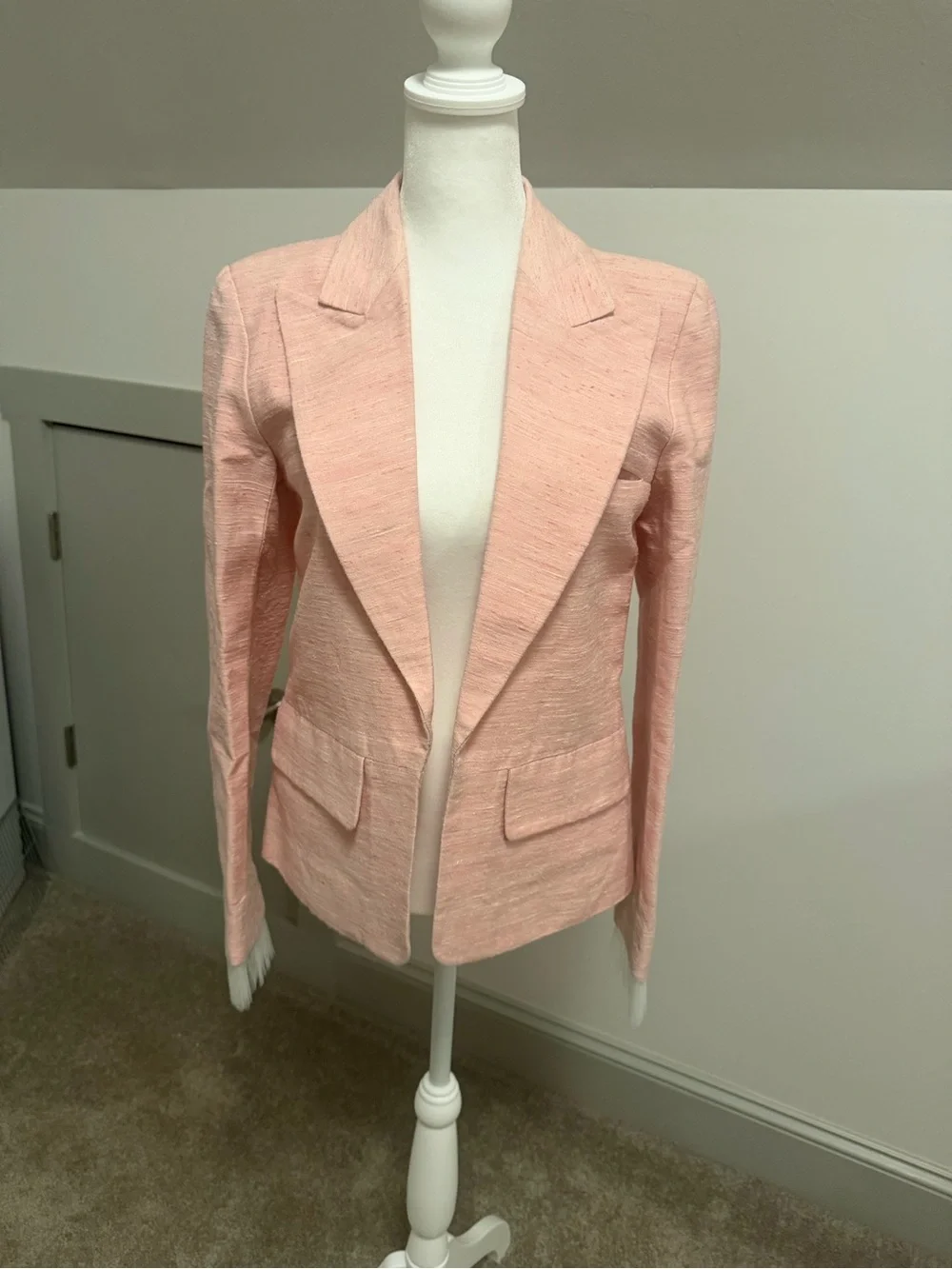 Chanel 17C Coco Cuba Pink Tweed Silk Blazer Pleated Tulle Cuff *Collectors Item*